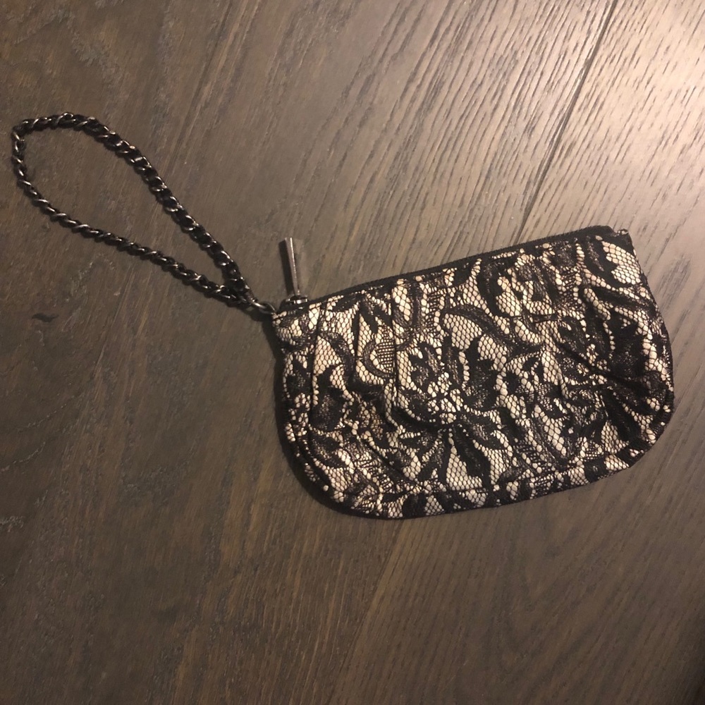 Express black and Gold Zippered Wristet